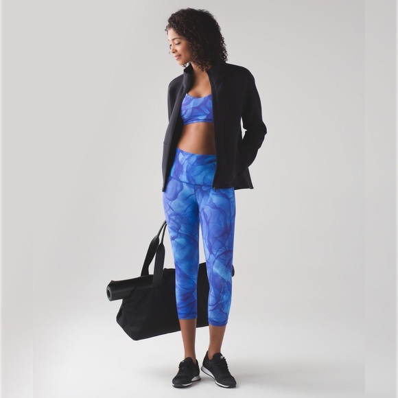 Lululemon Wunder Under Crop (Hi-Rise) (21") Midnight Tulle Multi Luxtreme - Picture 2 of 13